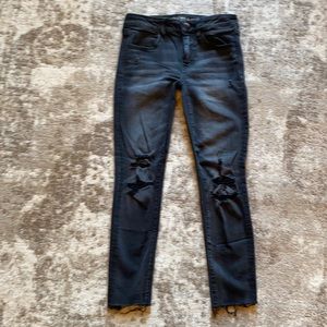 AE super stretch faded black denim jeans